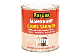 Rustins Polyurethane Varnish & Stain Gloss Mahogany 250ml - RUSPVGM250
