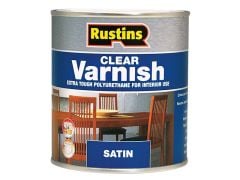 Rustins Polyurethane Varnish Satin Clear 500ml - RUSPVSCL500