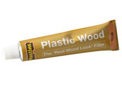 Rustins Plastic Wood Tube Teak 125ml - RUSPWTUBET