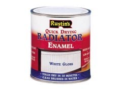 Rustins Quick Dry Radiator Enamel Paint Gloss White 250ml - RUSQDREG250