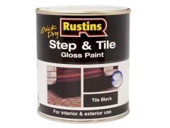 Rustins Quick Dry Step & Tile Paint Black 500ml - RUSSTPBK500Q