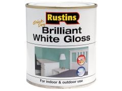 Rustins Gloss Paint Water Based White 250ml - RUSWGWB250