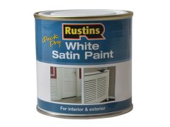 Rustins White Satin Paint 250ml - RUSWS250