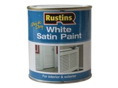 Rustins White Satin Paint 500ml - RUSWS500