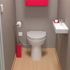 Saniflo Sanicompact Eco 43 Toilet Seat & Cover - Soft Close - NP100103