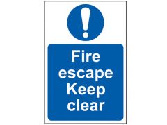 Scan Fire Escape Keep Clear - PVC 200 x 300mm - SCA0158