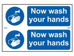 Scan Now Wash Your Hands - PVC 300 x 200mm - SCA0404