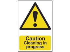 Scan Caution Cleaning In Progress - PVC 200 x 300mm - SCA1114