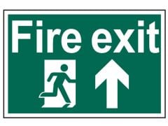 Scan Fire Exit Running Man Arrow Up - PVC 300 x 200mm - SCA1505