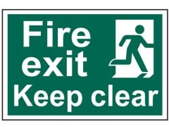 Scan Fire Exit Keep Clear - PVC 300 x 200mm - SCA1513