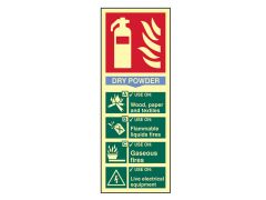 Scan Fire Extinguisher Composite - Dry Powder - Photoluminescent 75 x 200mm - SCA1593