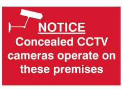 Scan Notice Concealed CCTV Cameras Operate On These Premises - PVC 300 x 200mm - SCA1607
