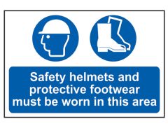 Scan Safety Helmets + Footwear To Be Worn PVC 400 x 600mm - SCA4001