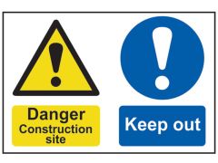 Scan Danger Contruction Site Keep Out - PVC 600 x 400mm - SCA4005