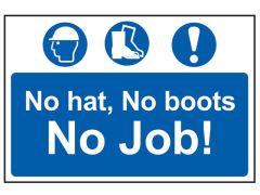 Scan No Hat, No Boots, No Job - PVC 600 x 400mm - SCA4009
