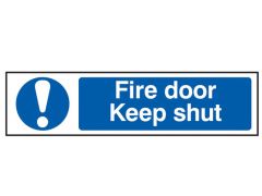 Scan Fire Door Keep Shut - PVC 200 x 50mm - SCA5004