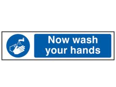 Scan Now Wash Your Hands - PVC 200 x 50mm - SCA5014