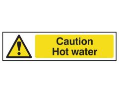 Scan Caution Hot Water - PVC 200 x 50mm - SCA5116