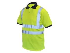 Scan Hi-Vis Yellow Polo Shirt - M (40in) - SCAWWHVPSM