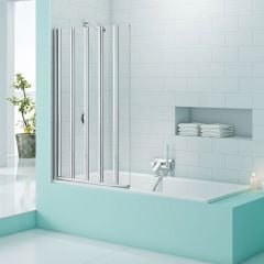 Merlyn SecureSeal 5 Fold Bathscreen 1000 x 1500mm - MS5