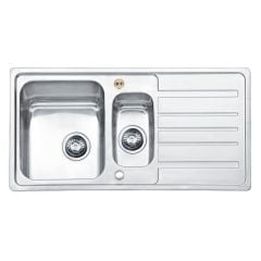 Bristan Index Easyfit 1.5 Bowl Stainless Steel Kitchen Sink - Reversible Drainer - SK INXSQ1.5 SU