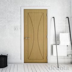 Deanta Sorrento Prefinished Oak Internal Door 1981x838x35mm - 35SORX838FSC