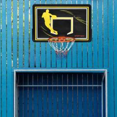 SPORTNOW Wall Mounted Basketball Hoop - Black/Yellow - A61-034V00OG