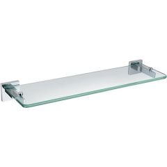 Bristan Square Glass Bathroom Shelf - Chrome Plated - SQ SHELF C