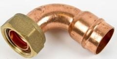 Bent Female Tap Connector Solder Ring 22mm x 3/4