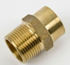 Straight Male Connector Solder Ring 22mm x 3/4
