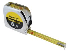 Stanley Tools PowerLock Top Reader Tape 5m (Width 19mm) - STA033932
