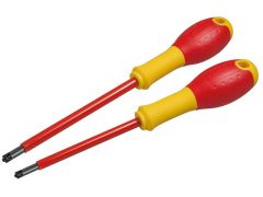 Stanley Tools FatMax VDE Insulated Borneo Pozi Scewdriver Set of 2 - STA062649