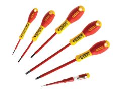 Stanley Tools FatMax VDE Insulated Phillips & Parallel Screwdriver Set of 6 - STA065441