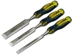 Stanley Tools FatMax Bevel Edge Chisel with Thru Tang Set of 3: 12, 18 & 25mm - STA216268