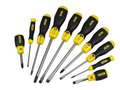 Stanley Tools Cushion Grip Flared/Phillips Screwdriver Set of 10 - STA564977