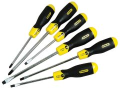 Stanley Tools Cushion Grip Parallel/Flared/Pozi Screwdriver Set of 6 - STA598001