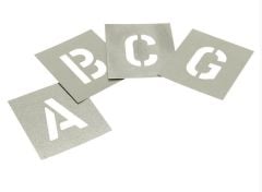 Stencils Set of Zinc Stencils - Letters 1in - STNL1