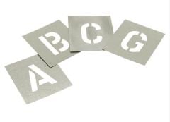 Stencils Set of Zinc Stencils - Letters 1in Walleted - STNL1W