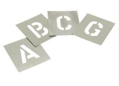 Stencils Set of Zinc Stencils - Letters 2in Walleted - STNL2W