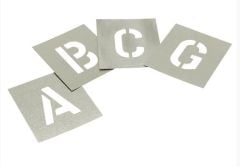 Stencils Set of Zinc Stencils - Letters 4in - STNL4