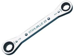 Stahlwille Ratchet Ring Spanner 3/8 x 7/16in - STW25AN38716