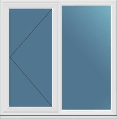 Crystal PVC-U Window Side Hung Right Hand 1200mm x 1200mm - CRYS24RHSH1200
