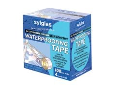 Sylglas Aluminium Finish Waterproofing Tape 100mm/4in 4m Roll - SYLAT100