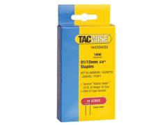 Tacwise 91 Narrow Crown Staples 15mm - Electric Tackers Pack 1000 - TAC0283