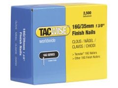 Tacwise 16 Gauge Straight Finish Nails 35mm Pack 2500 - TAC0295