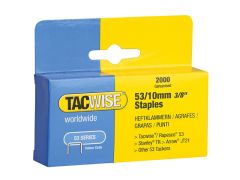 Tacwise 53 Light-Duty Staples 10mm (Type JT21, A) Pack 2000 - TAC0336