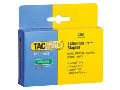 Tacwise 140 Heavy-Duty Staples 6mm (Type T50, G) Pack 2000 - TAC0345