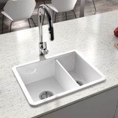 Thomas Denby Metro 1.5 Bowl Ceramic Kitchen Sink - White - MET1020
