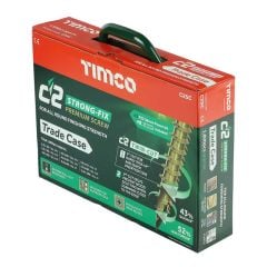 Timco C2 Strong-Fix Premium Multi-Purpose Screws - Assorted Trade Case - PZ -Double Countersunk - Yellow 1798pcs Case - 1798pcs - C2SC