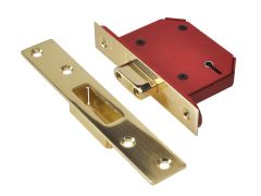 UNION StrongBOLT 2105S Polished Brass 5 Lever Mortice Deadlock Visi 68mm 2.5in - UNNY2105PB25
